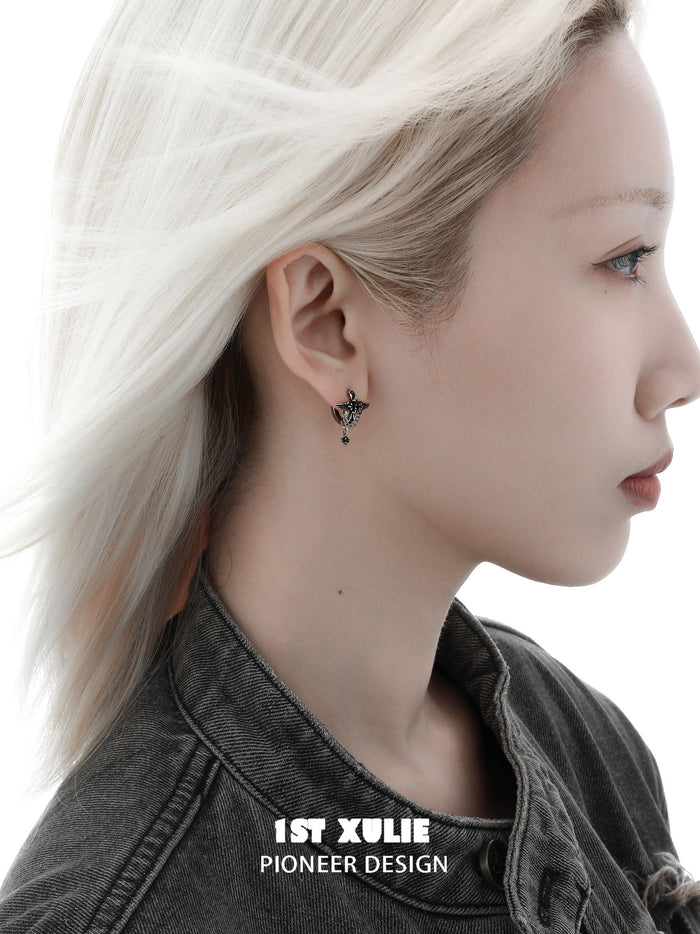 1STXULIE Superior Niche Iris Collection Angel Wings Earring Back T5882