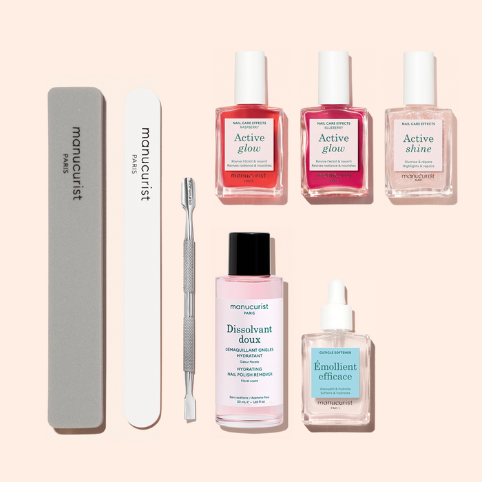 Active Manicure Kit + Cuticle Remover + Steel cuticle pusher