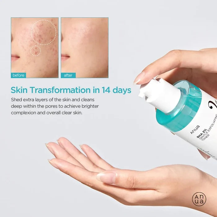 ANUA BHA 2% GENTLE EXFOLIATING TONER تونر تقشير البشرة من انوا