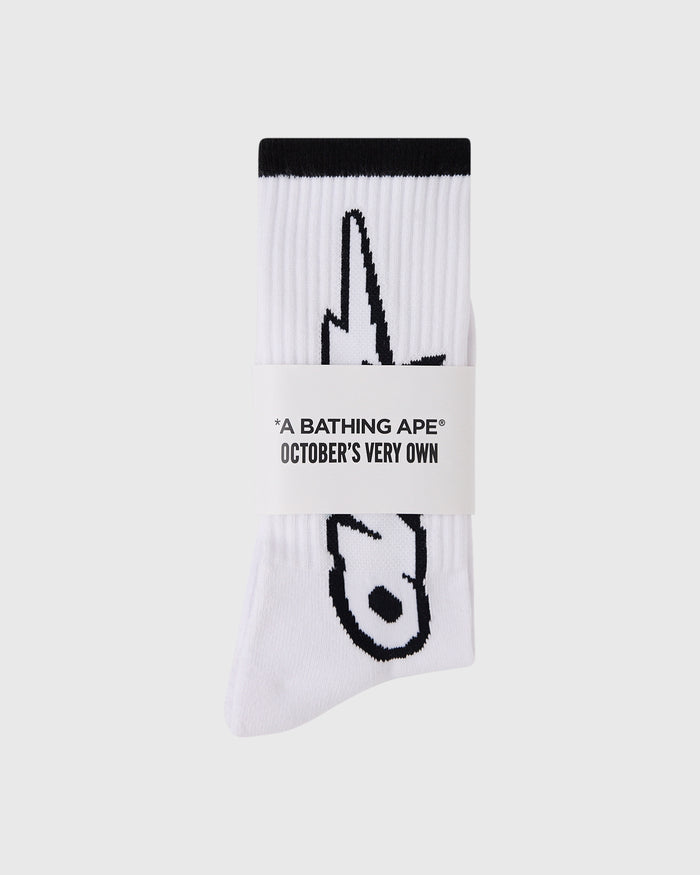 BAPE® OVO-Sta Athletic Sock - White