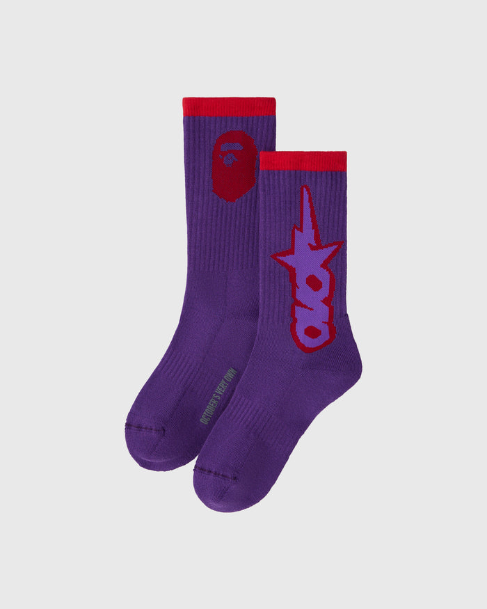BAPE® OVO-Sta Athletic Sock - Purple