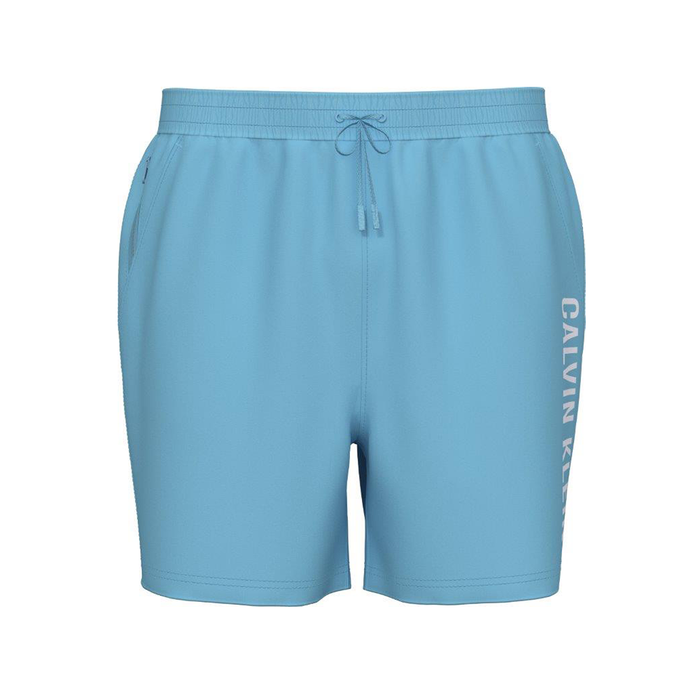 Calvin Klein Intense Power Medium Drawstring Swim Shorts Chilly Blue