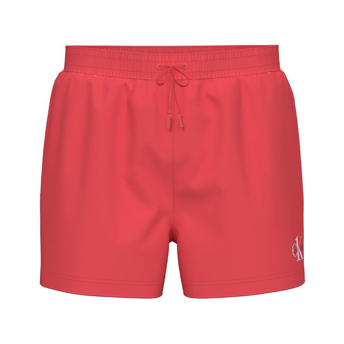 Calvin Klein Monogram Short Drawstring Swim Shorts Punch Pink