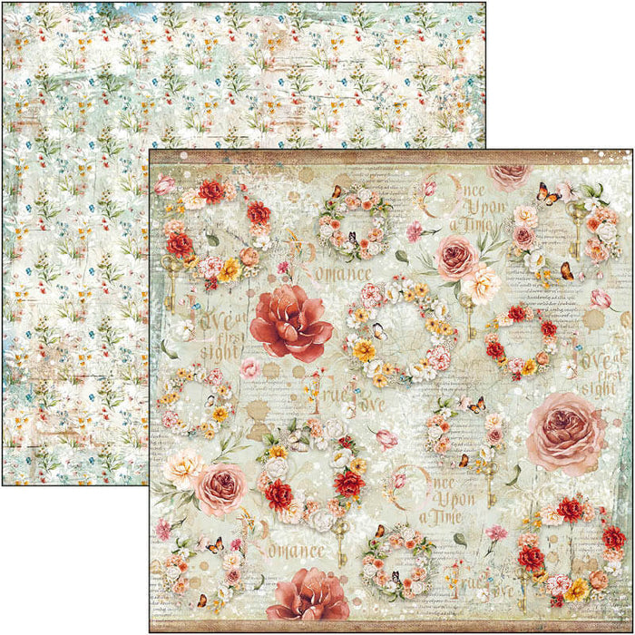 Ciao Bella - 12x12 Patterns Pad - 8 Sheets - Reign of Grace. The Patterns Pad is more than only textures and backgrounds. It features beautiful artwork to complete the collection’s storytelling. Available at Embellish Away located in Bowmanville Ontario Canada.