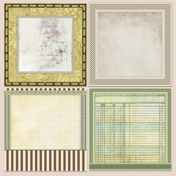 Ciao Bella - 12X12 Patterns Paper Pad - Typographic. Includes 8 Sheets. Available at Embellish Away located in Bowmanville Ontario Canada.