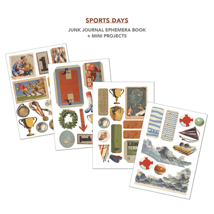 Ciao Bella - A4 Junk Journal & Ephemera Book - Sports Days. Includes 32 Pages. Available at Embellish Away located in Bowmanville Ontario Canada.