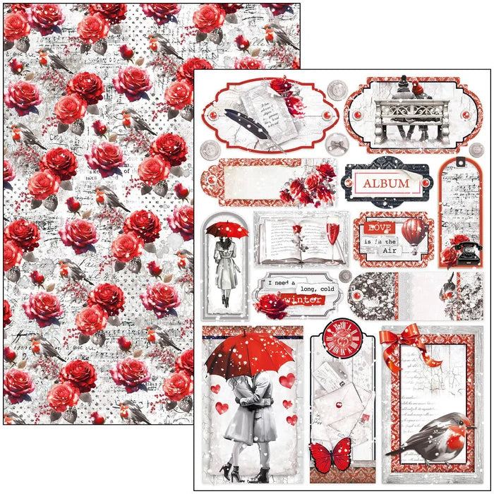 Ciao Bella - Creative Pad A4 9/Pkg - Paris Je t’aime. An elegant and modern collection that celebrates Paris with a refined combination of white, black, and red details. Available at Embellish Away located in Bowmanville Ontario Canada