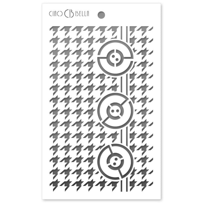 Stencil Art line is designed to add layering textures and designs to your projects. It collects different styles, mostly inspired by our scrapbooking paper and rice paper collections, and other fashion, classical, optical, and more, redesigned in Ciao Bella's style for endless creative possibilities. Design 5x8 inches. Reusable and long lasting. Imported. Available at Embellish Away located in Bowmanville Ontario Canada.