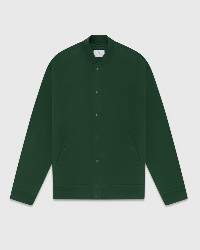 Fleece Varsity Jacket - Green