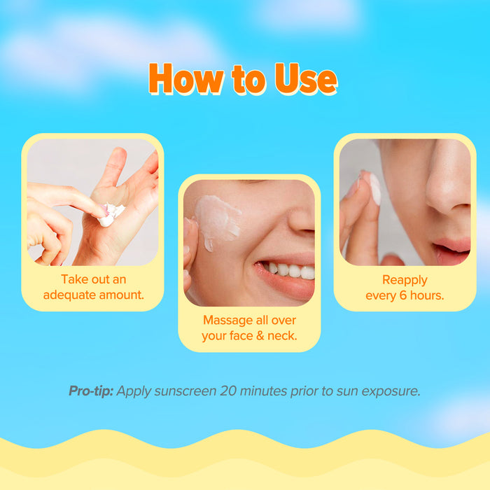 FREEBIE - Glow+ Dewy Sunscreen with SPF 50+ & PA++++ for UVA/B & Blue Light Protection & No White Cast - 80g