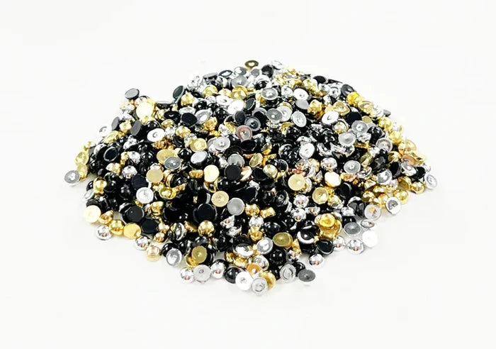 Gina K. Designs - Embellishment - MINI Pearl Mix - Black Gold and Silver. Available at Embellish Away located in Bowmanville Ontario Canada.