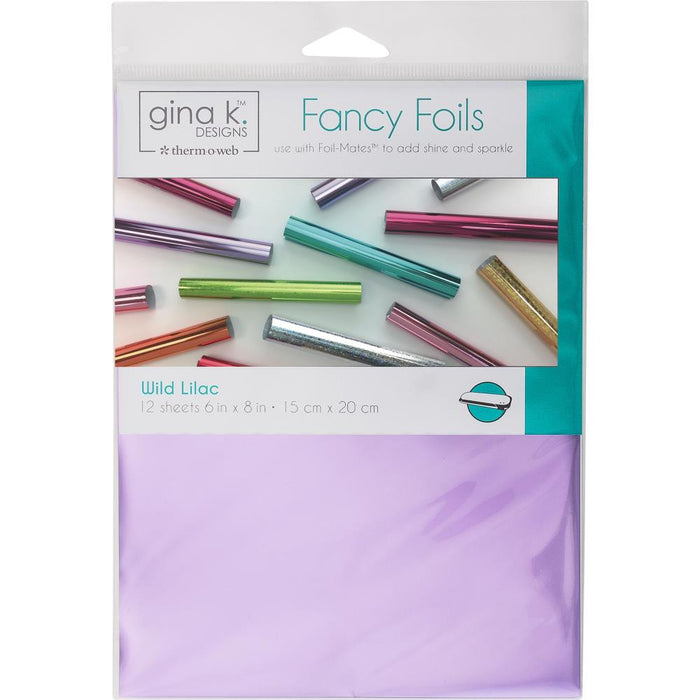 Gina K Designs - Fancy Foil 6"X8" - 12/Pkg - Wild Lilac. A fun and creative way to add vibrant color, brilliant shine and a metallic finish to any card making or paper craft projects. Available at Embellish Away located in Bowmanville Ontario Canada.