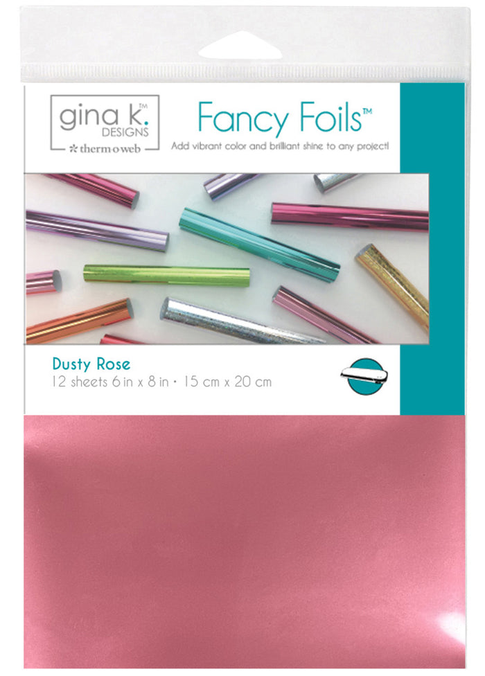 Gina K Designs - Fancy Foil 6"X8" - 12/Pkg - Dusty Rose Matte Finish. Add sparkle and shine. Available at Embellish Away located in Bowmanville Ontario.