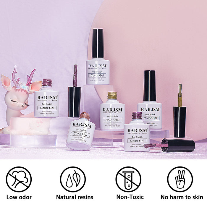 Gleaming Neutrals Amber Moonlight Cat Eye Gel Nail Polish Set 7.5 ml