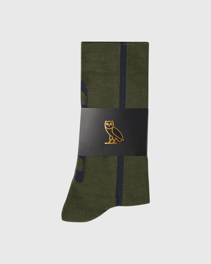 Heather Runner Socks - Deep Olive