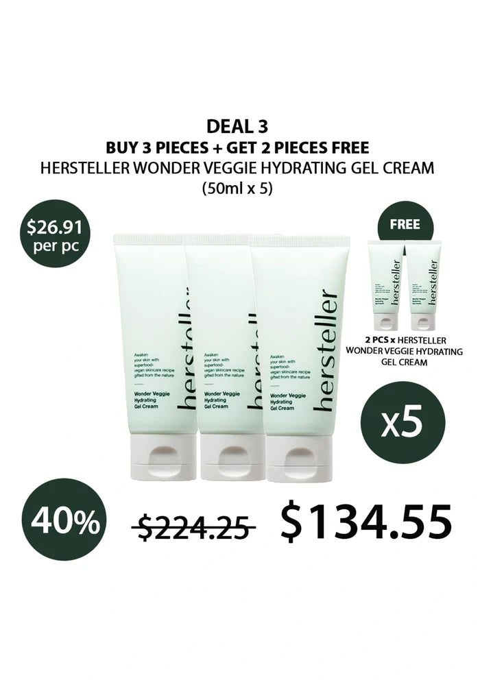 (BUY 3+2 FREE) HERSTELLER VEGGIE HYDRATING GEL CREAM
