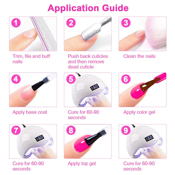 Hot Pink Jelly Gel Nail Polish 15ml