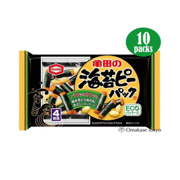 Kameda Nori Seaweed Rice Crackers & Peanuts Mix 10 Packs