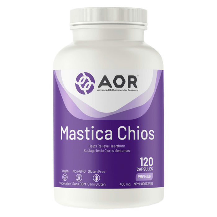 Bottle of AOR Mastica Chios 400mg 120 Capsules