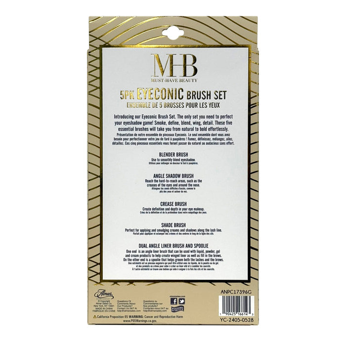 MHB Eyeconic Eyemakeup Brush Set Gold 5pcs