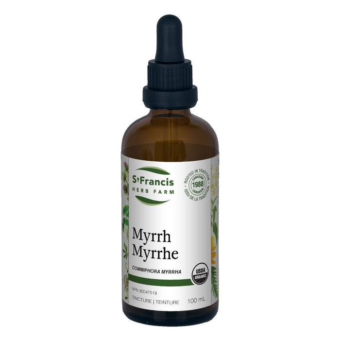 Dropper Bottle of St. Francis Herb Farm Myrrh 100ml