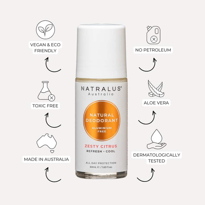 Long-lasting citrus deodorant – absorb sweat and eliminate odour naturally