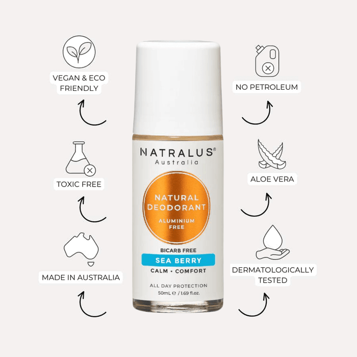 Natural Deodorant with Sea Berry for sensitive skin - Aluminum and Bicarb Free