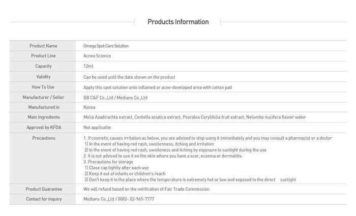 Omega Spot Care Solution - HistoLab Canada