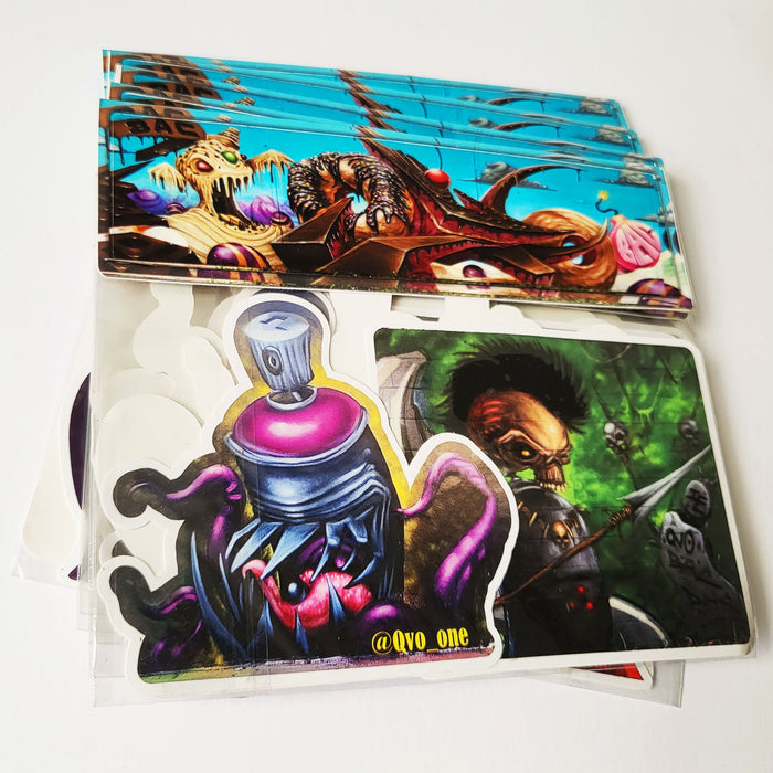 Graffiti artist Qvo original design sticker packs