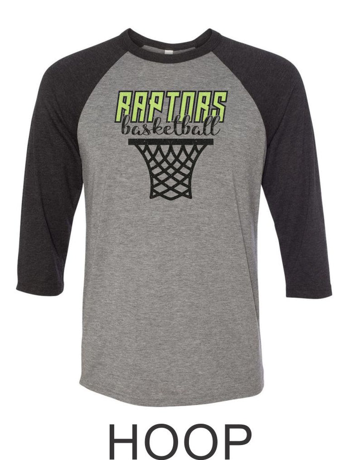 Raptors Basketball Raglan Unisex T-Shirt- 5 designs- Matte and Glitter