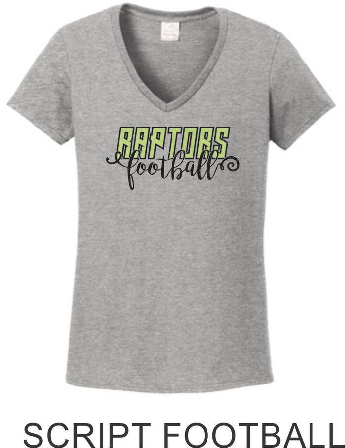 Raptors Ladies Tee- 2 Designs- 4 Sports- Matte or Glitter