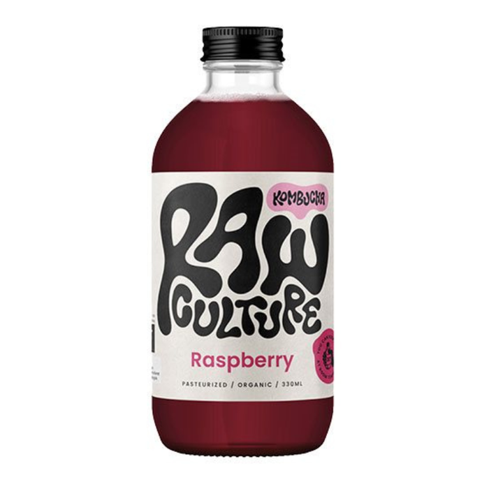 Raw Culture - Kombucha med hindbær Økologisk - 330 ml.