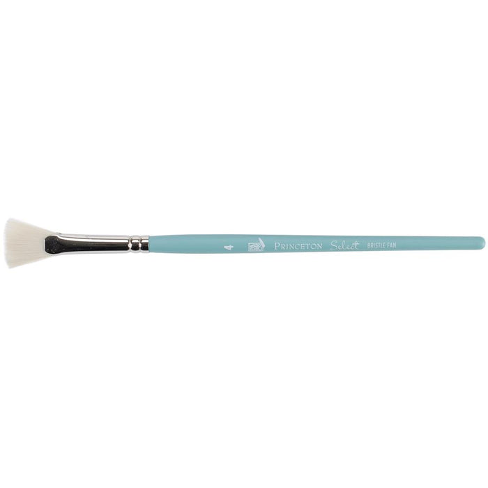 Select Artiste - Synthetic Brush - Bristle Fan Size 4. PRINCETON ART & BRUSH-Select Off White Synthetic Brush: Bristle Fan. This series of brushes are perfect for your decorative and technique painting needs. A variety of synthetic and natural hair, the short handled select brushes with their distinct shapes allow you to truly express your creativity. Available at Embellish Away located in Bowmanville Ontario Canada.