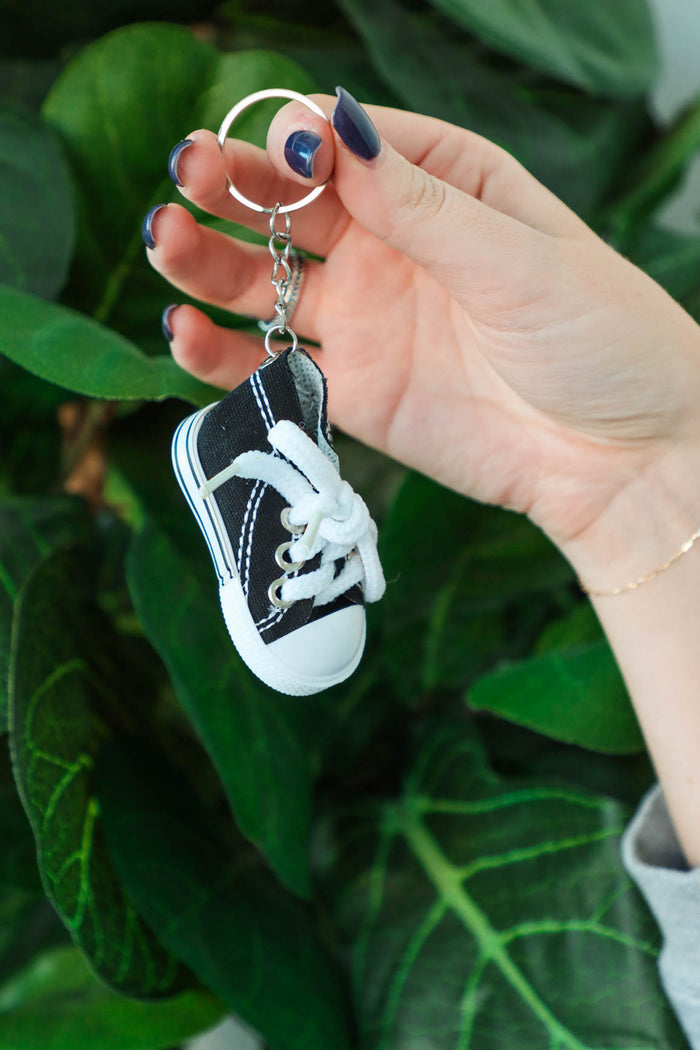 black sneaker keychain
