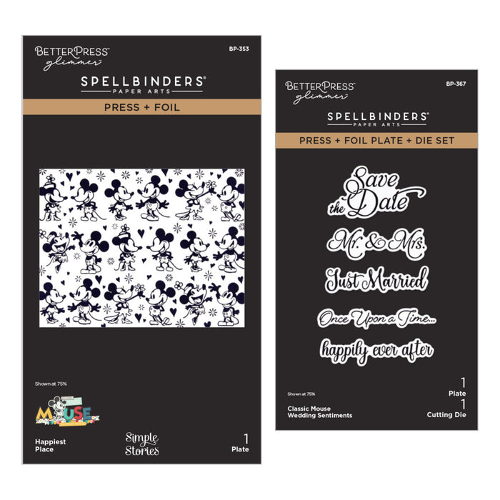 Spellbinders - BetterPress Bundle - Classic Mouse Wedding. Available at Embellish Away in Bowmanville Ontario Canada.