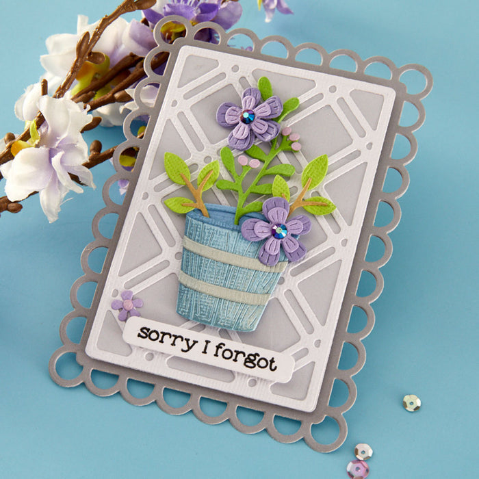 Spellbinders - Die by Lisa Horton - Garden Planter. Available at Embellish Away in Bowmanville Ontario Canada. Example by brand ambassador.