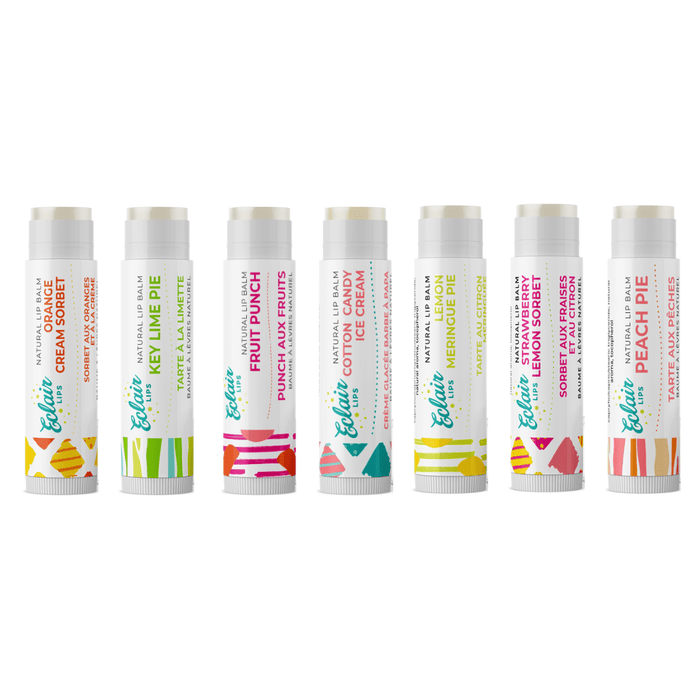 Lip balms, assorted flavors