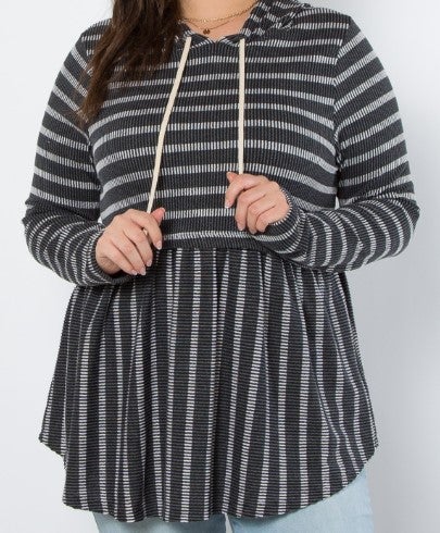 Striped Babydoll Hoodie