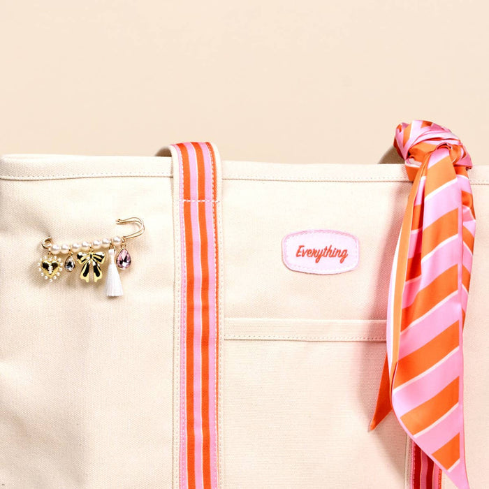 The Darling Canvas Tote Bag – Sicily Stripes Pink