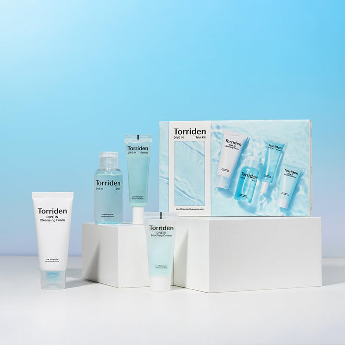 TORRIDEN DIVE-IN Trial Kit - kelioninis rinkinys veidui su hialuronu