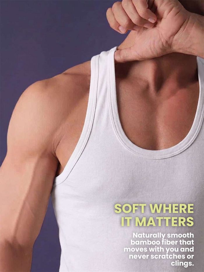 Twin Skin Organic Bamboo Vest - Comfort Fit (Pack of 3)