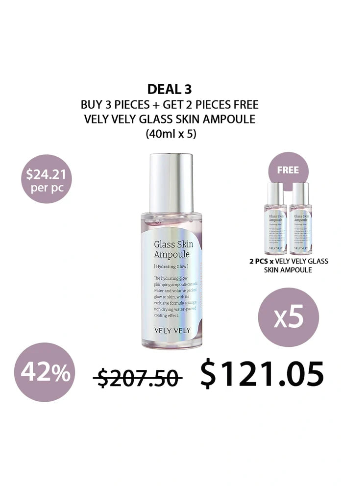 (BUY 3+2 FREE) VELY VELY GLASS SKIN AMPOULE