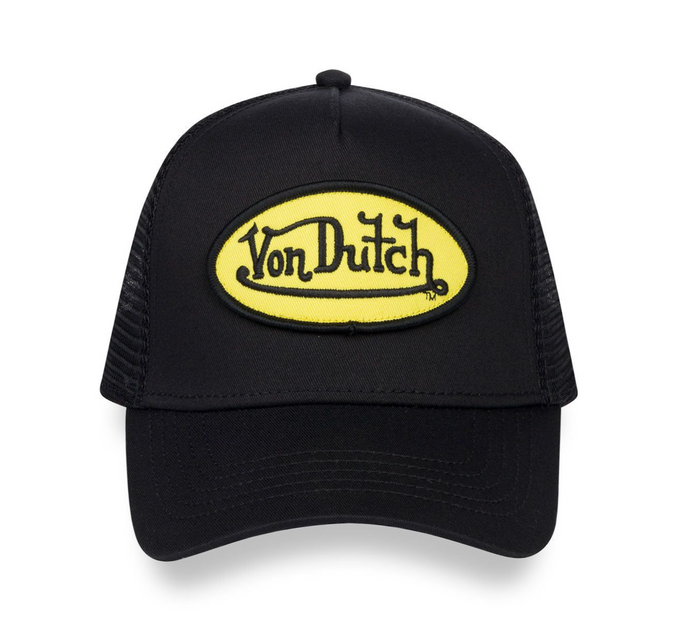 Von Dutch Black w/ Yellow Logo Trucker