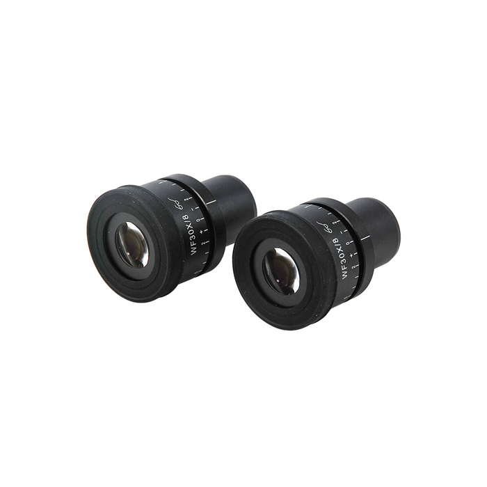 WF 30X Widefield Focusable Microscope Eyepieces, High Eyepoint, 30mm, FOV 8mm, Adjustable Diopter (Pair)