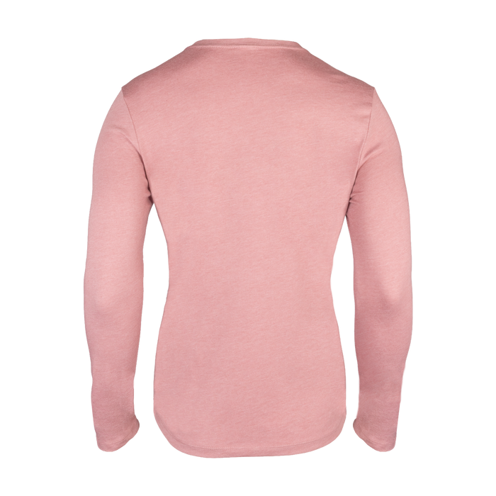 rear view of Mauve womens long sleeve tee