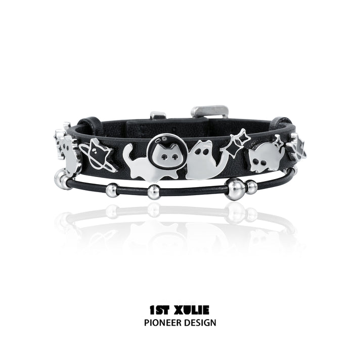 1STXULIE Cat In Night Collection Niche Gothic Bracelet T4698
