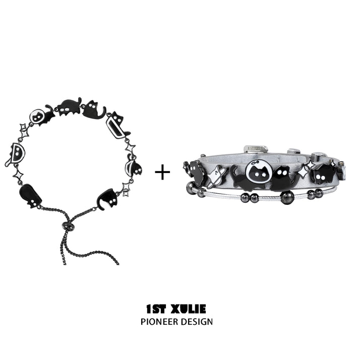 1STXULIE Cat In Night Collection Niche Gothic Bracelet T4698