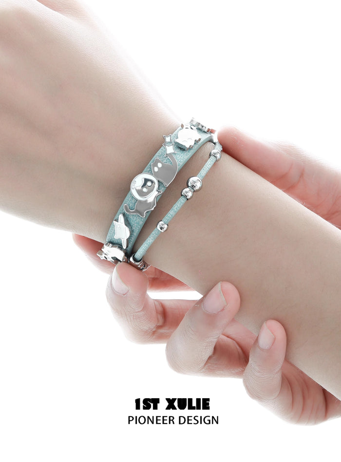 1STXULIE Cat In Night Collection Niche Gothic Bracelet T4698