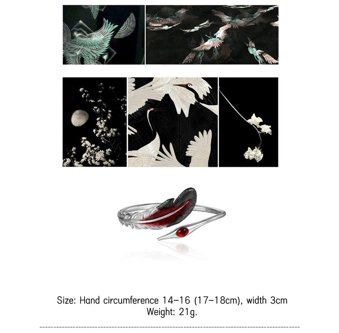 1STXULIE Fairy Crane Collection Niche Gothic Bracelet & Necklace T4701
