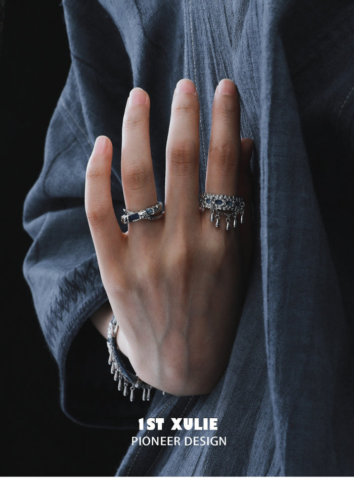 1STXULIE Superior Miao-style Niche Open Ring T5830